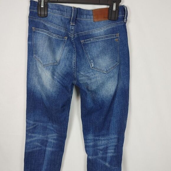 Madewell Women’s Size 24 Slim Boyfriend Patch Distressed Jeans.Waist 15"Rise 9 - Picture 8 of 10